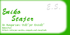 eniko stajer business card